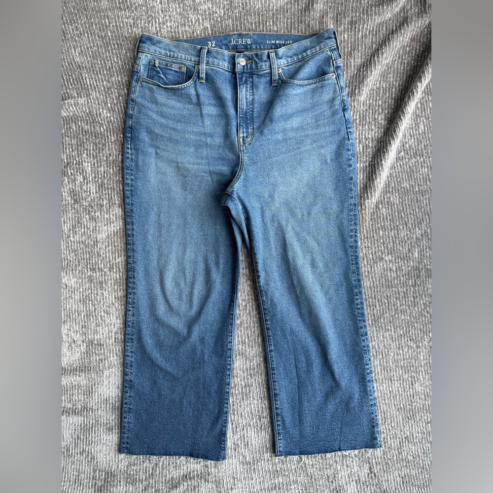 J.Crew Women’s Slim wide-leg jean in Lakeshore wash Size 32 - Picture 5 of 9